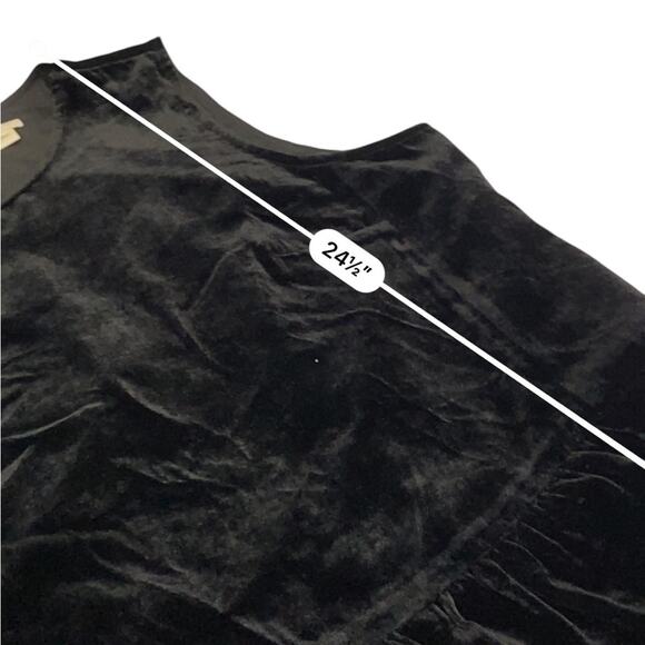 J CREW Black Velvet peplum Sleeveless Top Size 16 - Picture 8 of 11